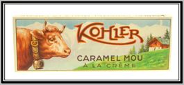 süsses Chocolat Kohler Karton Schachteli mit Kuhkopf