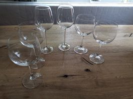 6 neuwertige Wein/Cocktail Gläser