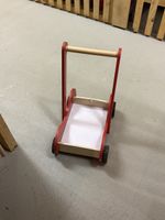 Lauflernwagen rot Holz neuwertig 20x30x50cm