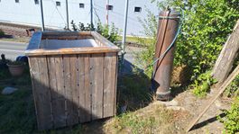 IBC Wassertank mit Holzverkleidung und Boiler gebraucht
