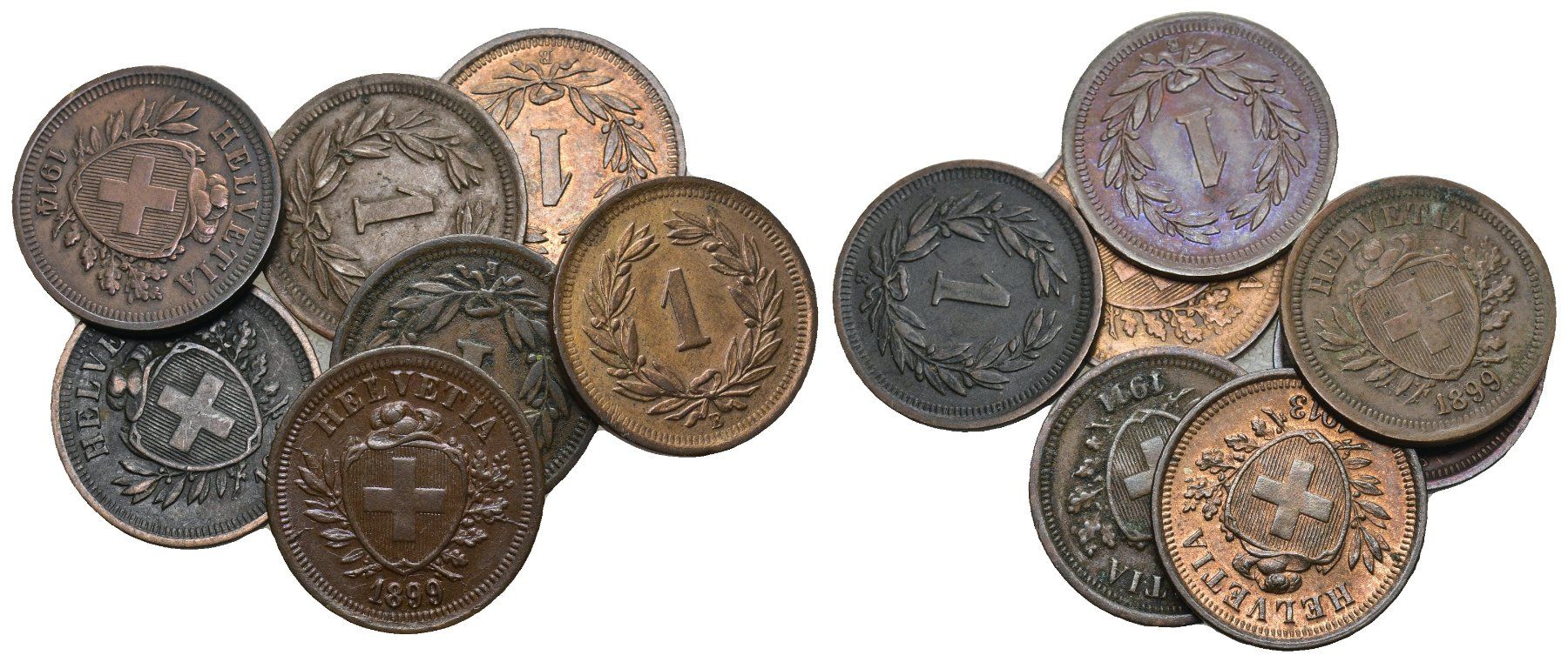 Tutti le monete: Schweiz 1 Rappen Lot – Usato da Bern venduto da numismatictops