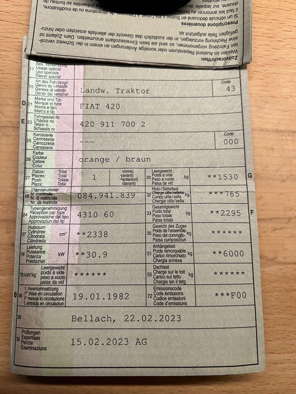 Fiat Traktoren: Fiat 420 – Gebraucht aus Kleinlützel von Sine3 4
