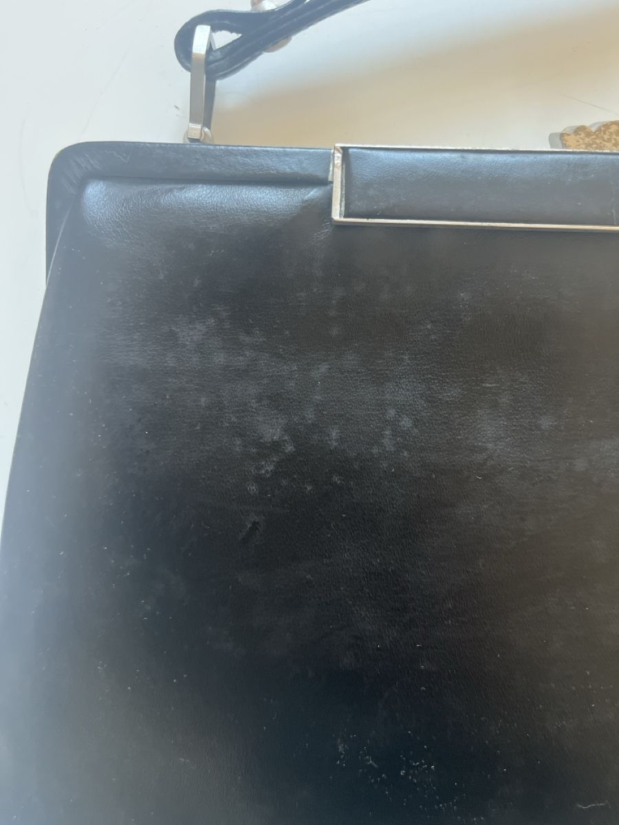 Taschen für Damen: Vintage schwarze Lederhandtasche – Gebraucht aus Riva San Vitale von V.IP 3