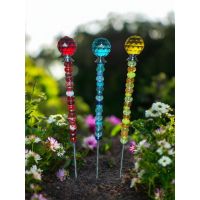 Gartenstecker mit Kugel gelb
