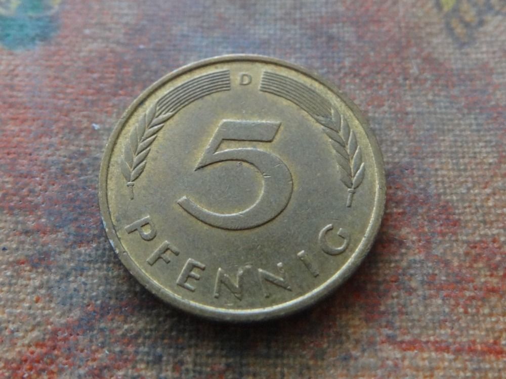 Alle Münzen: DEUTSCHLAND 5 Pfennig 1977 – Gebraucht aus Romanel-sur-Lausanne von Swift13 1
