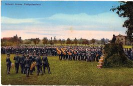 Ansichtskarte 1. Weltkrieg Militär Schweiz Feldgottesdienst