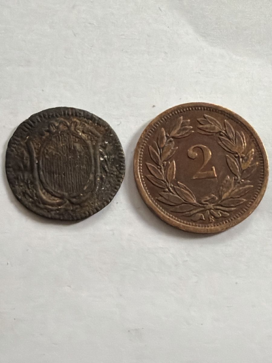 Toutes les monnaies: 1 & 2 Rappen 1812, 1883 – D'occasion à Hittnau par Pat_yl7f 1