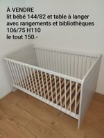 À vendre – Ensemble lit bébé + table à langer