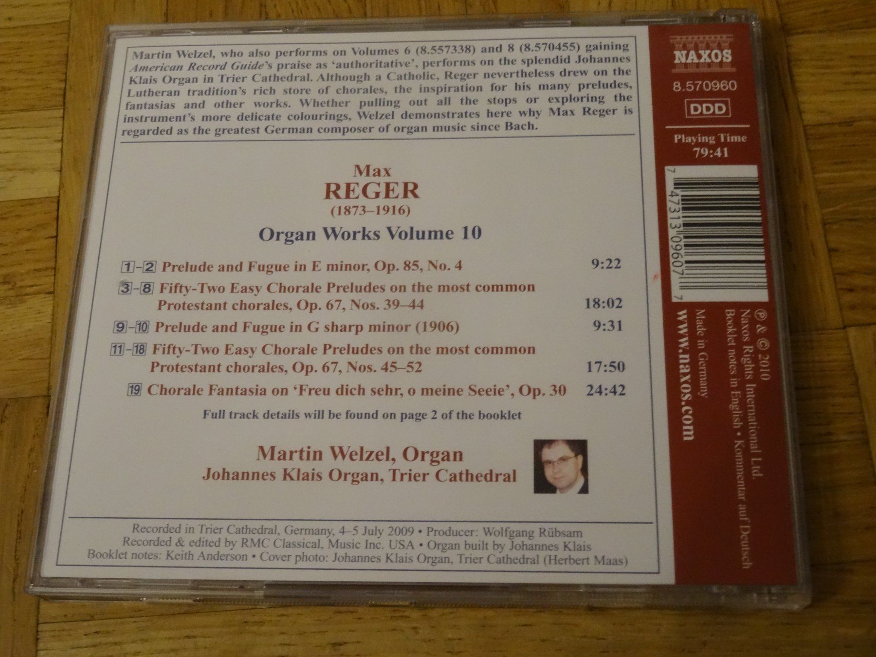 CDs: Reger - Organ Works 10 - CD – Gebraucht aus Olten von Disc-Ausverkauf 1