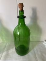 Grosse grüne Glasflasche mit Korken 2 Liter 