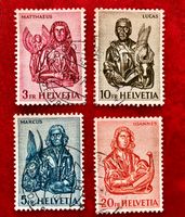Evangelisten gestempel Nr.381/ 382/ 383/ 384  
