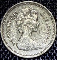 Rare! Pièce de 1 Livre Sterling Elizabeth II, 1983
