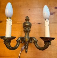 Lampe murale antique à 2 bras en cuivre de style art déco
