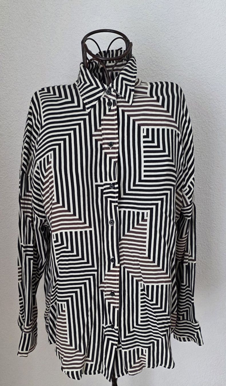 Esprit Blusen: ESPRIT,Langarm Bluse,braun,gemustert,Gr.XL – Neu (gemäss Beschreibung) aus Frauenfeld von Bleeddragon
