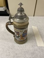 Original Thewalt Bierkrug mit Zinndeckel, Alt-Grenzau 56