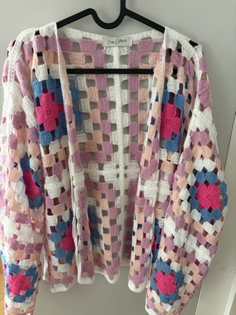 Gilet Easy Clothes crochet multicolore état neuf