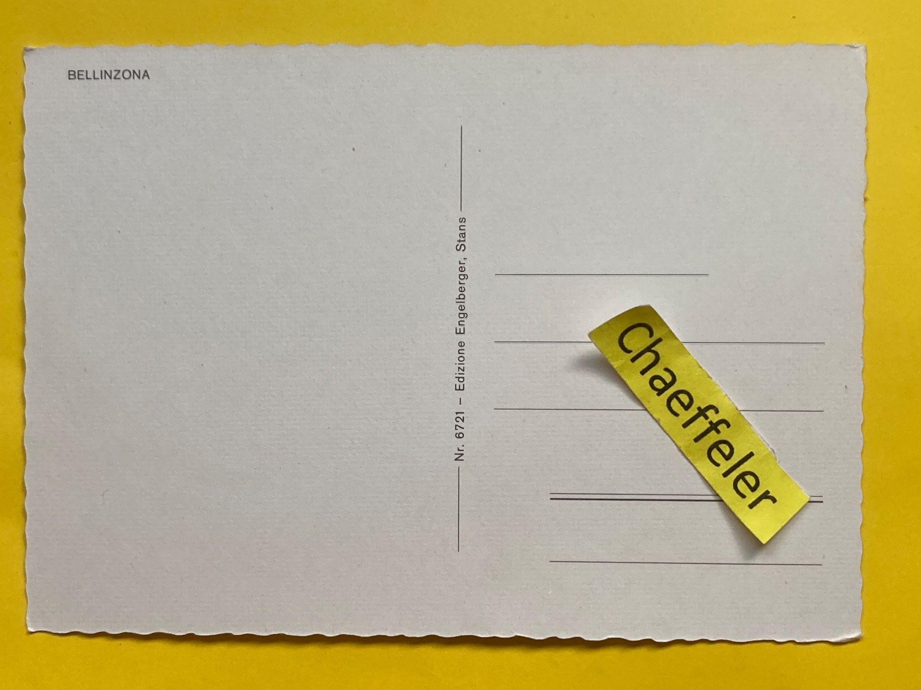 Cartes postales: Bellinzona – D'occasion à Zürich par Chaeffeler 1