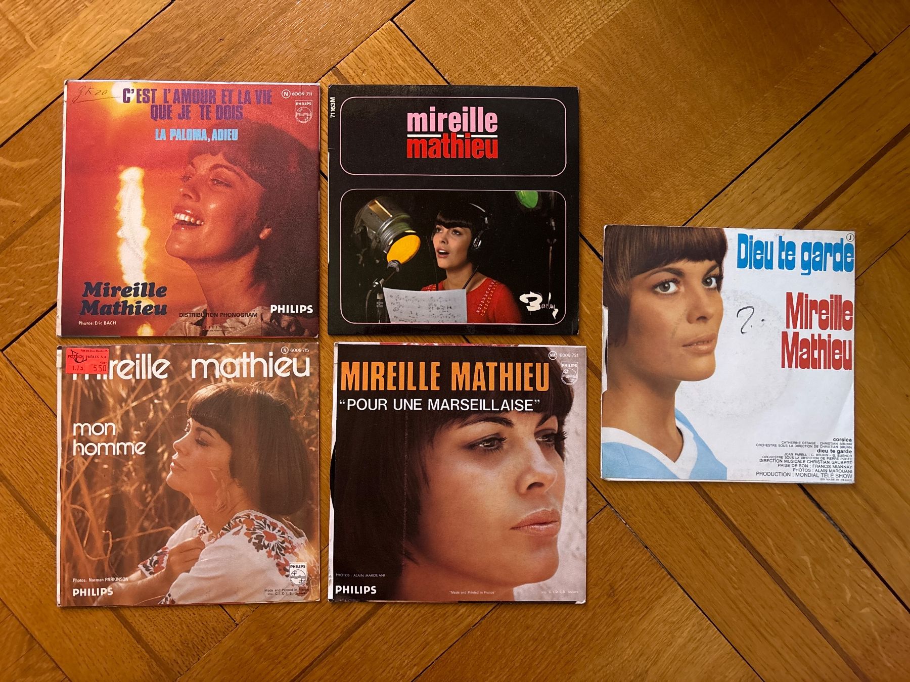 Vinyles: 5 vinyles Mireille Mathieu – D'occasion à Genève par Buens4 1