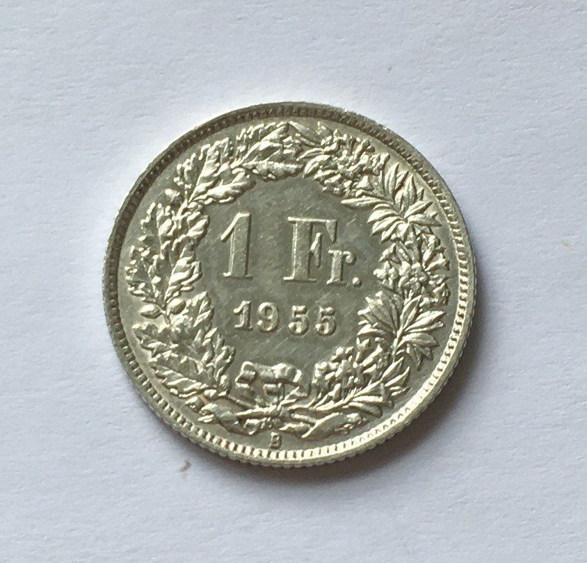 Tutti le monete: 1955 1 Franken -unz – Usato da Kirchberg SG venduto da Zenhad69