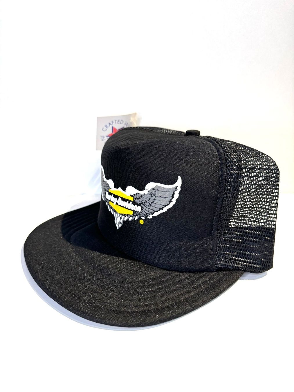Harley-Davidson Copricapi, berretti & cappellini: "DS" VINTAGE 80s HARLEY DAVIDSON "EAGLE LOGO" TRACKER CAP – Nuovo e nell'imballaggio originale da Cortaillod venduto da Stay_Alive_vtg_CAP 1