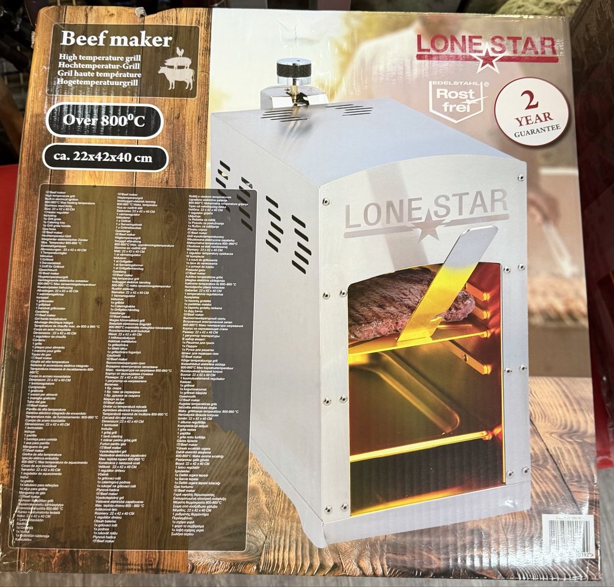 Griglie: Lone Star Beef Maker Hochtemperatur Grill neu – Nuovo e nell'imballaggio originale da Interlaken venduto da Skandalpreis 5