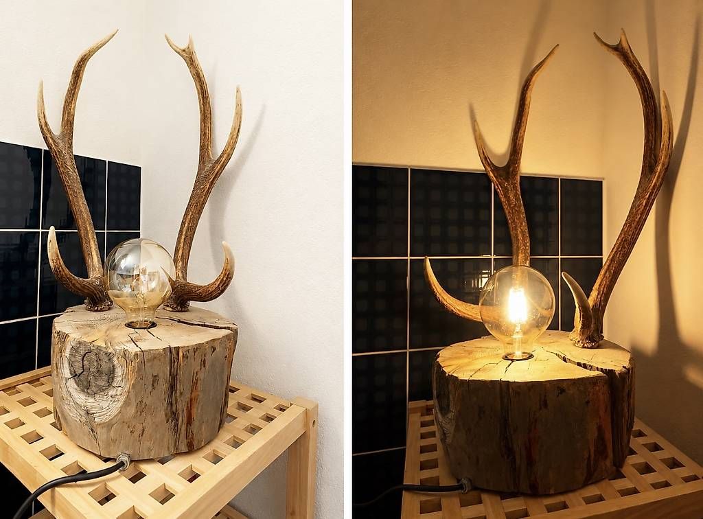 Lampen: Rustikale Hirschgeweih-Lampe – Gebraucht aus Flims Dorf von Karinsky123 2
