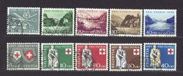 PP 2 Sätze1956 und 1957 gestempelt