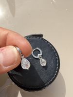 Elegante Ohrringe mit Zirkonia Tropfen, Silber Look ✨