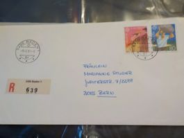 Schweiz, Couvert mit Marken-Nummer 654 und 655 St. 9.5.81
