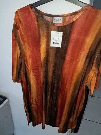 Bender Shirt, Grösse 44, Druck orange-braun, Herbststyle!