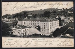 AK Herisau, Rückseite der Kaserne, 1905
