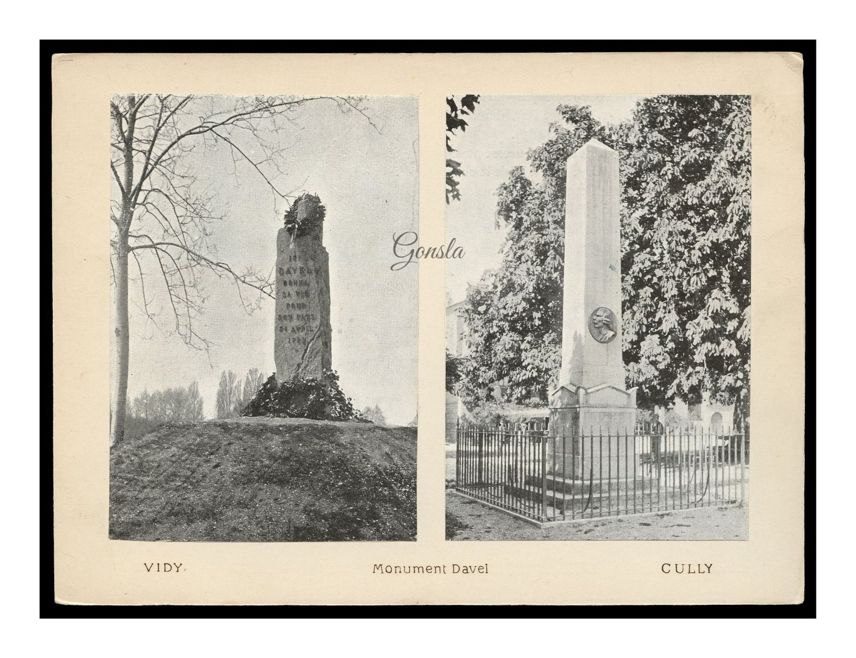 Foto & Immagini: MONUMENT DAVEL - 1900 "Vidy - Cully" Phototypie – Usato da Onex venduto da gonsla
