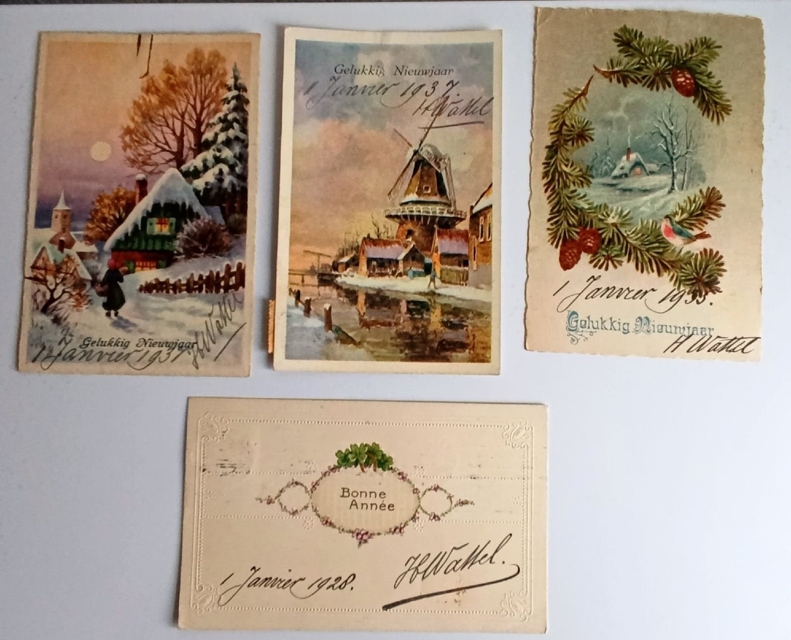 Ansichtskarten: Carte postale BONNE ANNÉE – Gebraucht aus Sierre von Carlostripa