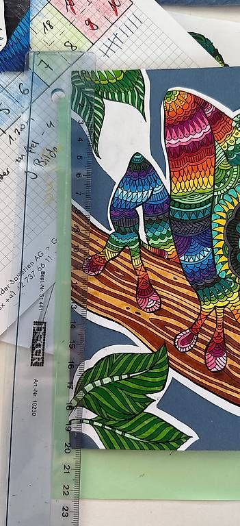 Poster & Bilder: Bild von Hand gemalt "Eden Frosch" 21cm – Gebraucht aus Muhen von jol_ina00 2