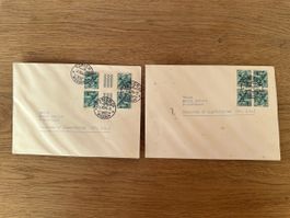 2x Kehrdrucke 1946 auf Brief