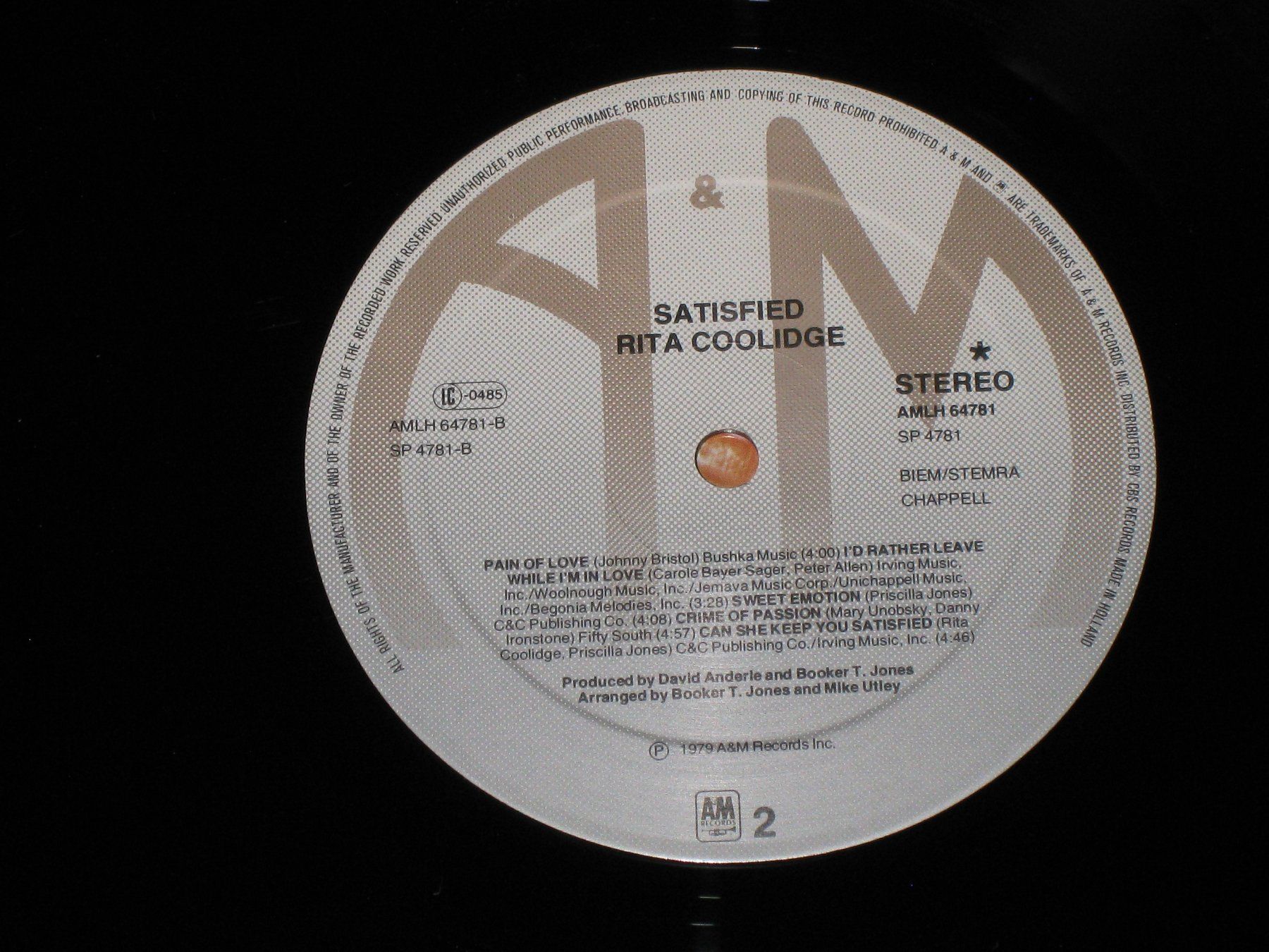Schallplatten: LP - RITA COOLIDGE - SATISFIED – Gebraucht aus Steckborn von Quo7 2