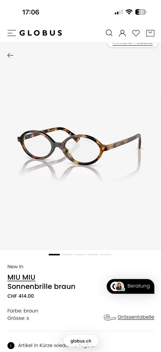 Miu Miu Brillen & Gläser: Miu Miu Brille braun leoprint mit Etui – Gebraucht aus Steinhausen von Luxuryfashion123 1