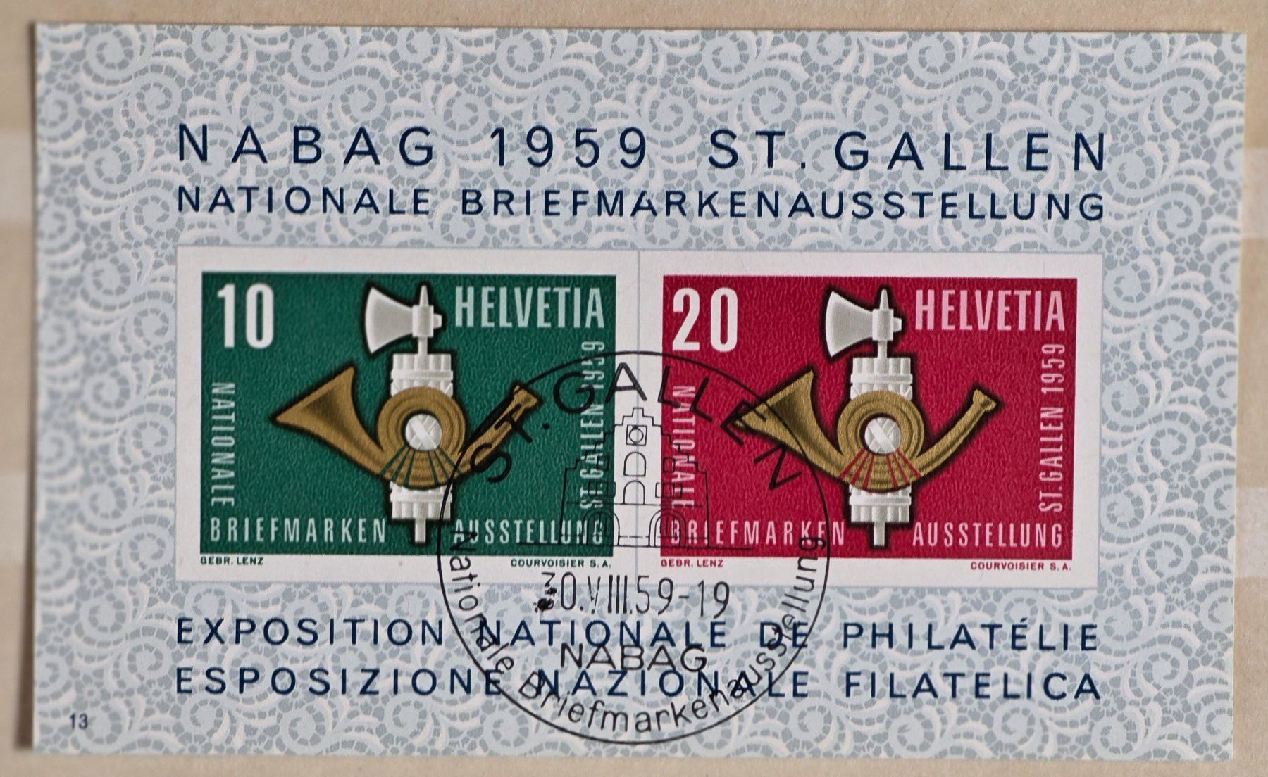 Tutti i francobolli: Schweiz Nabag 1959 Blocco – Usato da Rohrbach venduto da lod_m58r