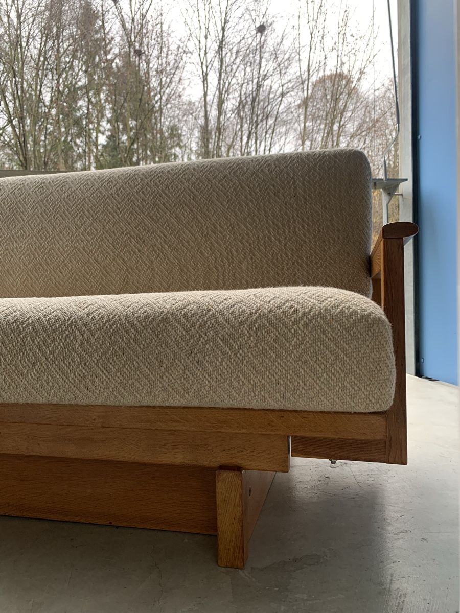 Divani: midcentury Schlafsofa Eichenholz | Wollbezug 1960 – Usato da Fribourg venduto da GBT42 9