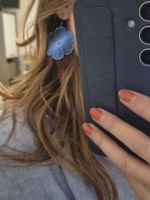 boucles d'oreilles fleur bleu - création 3D😍 très tendance