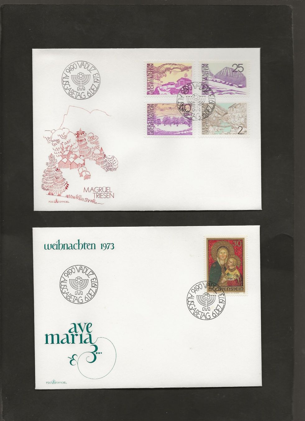 Tutti i francobolli: 16 FDC Liechtenstein 1972 bis 1974 – Usato da Au ZH venduto da xelagreb01 6
