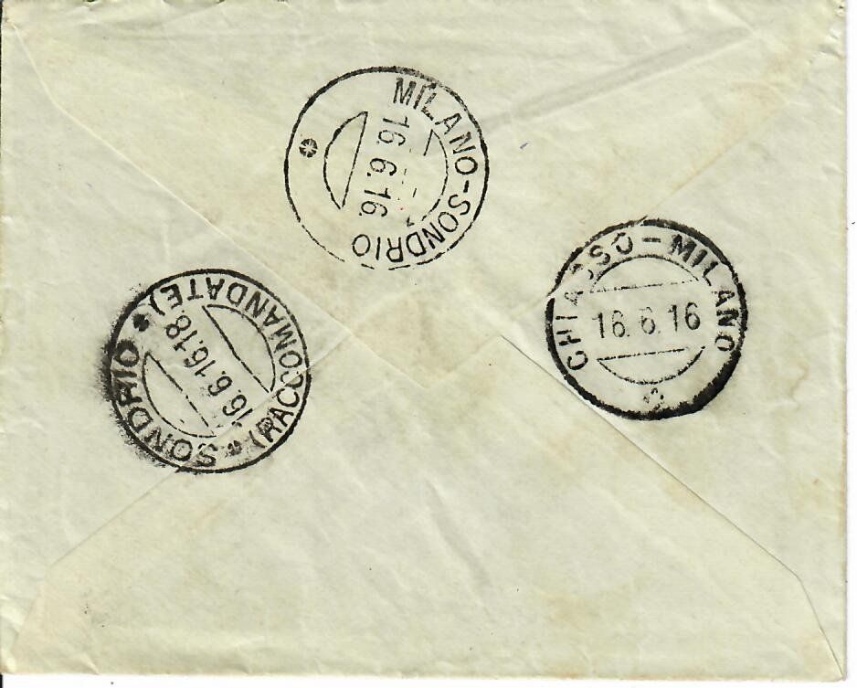Tutti i francobolli: Brief, Italien  1916 – Usato da Hochdorf venduto da Ziegel-16 1