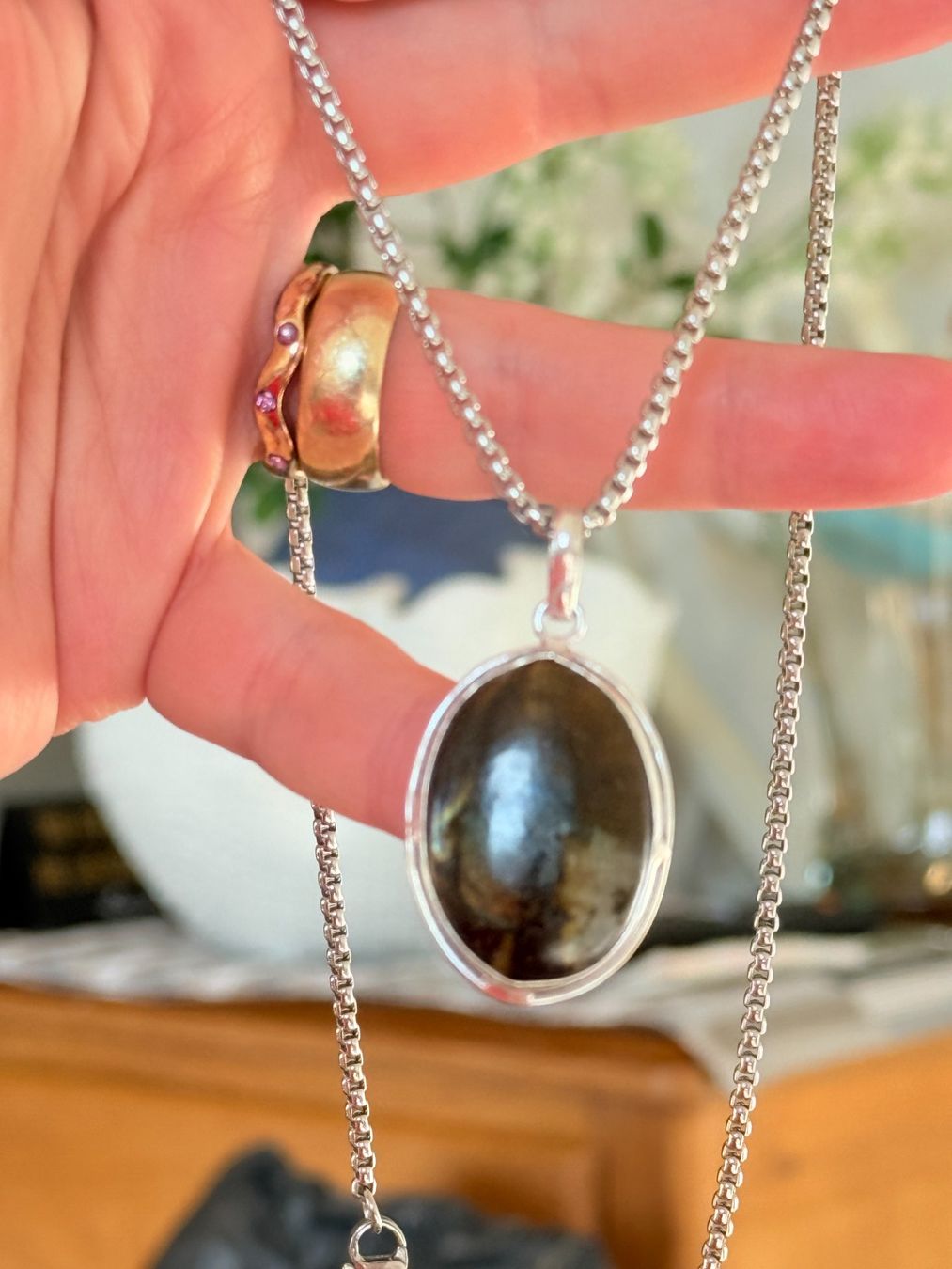 Catenine: Superbe collier Labradorite , neuf! – Nuovo e nell'imballaggio originale da Genève venduto da AGBERG