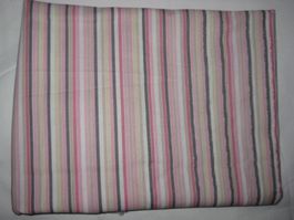 Baumwollstoff rosa/beige/taupe Streifen
