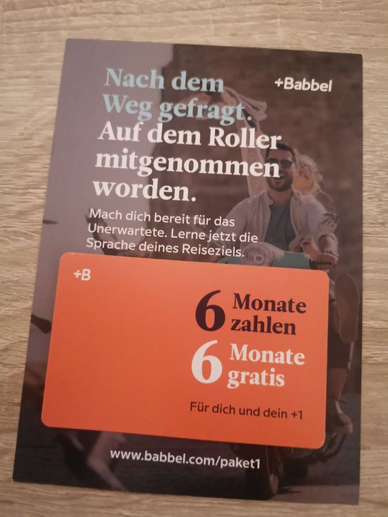 Babbel Gutschein 6 Monate zahlen 6 Monate gratis Kaufen auf Ricardo