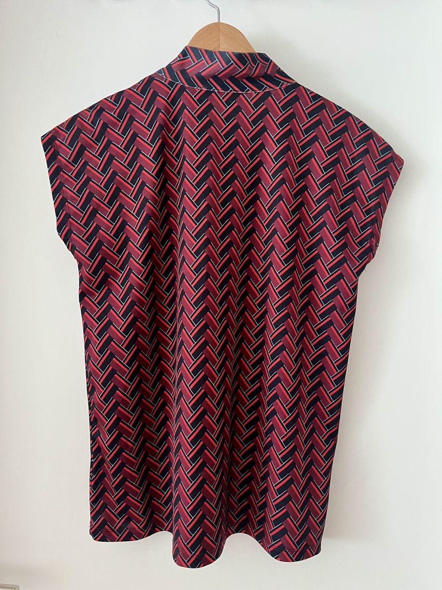 Camicette: Monnari Blouse, Size M, Geometric Pattern, Tie Neck, Excelle – Usato da Zürich venduto da Ironetka 2