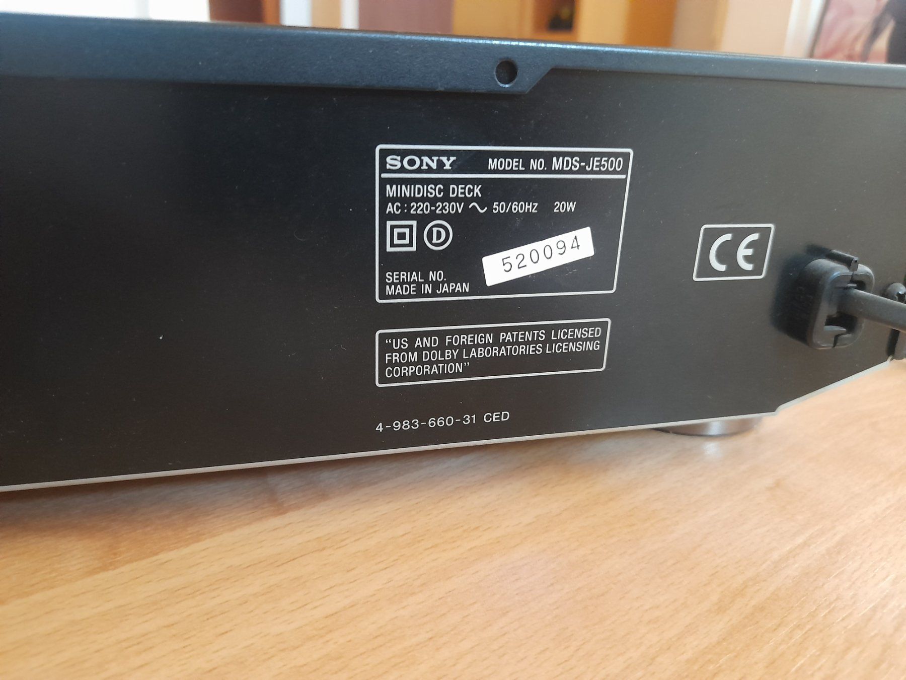 Sony Minidisc: Sony MDS-JE500 Mini Disk Rekorder (Heimgerät) – Usato da Lustmühle venduto da chevi03 6