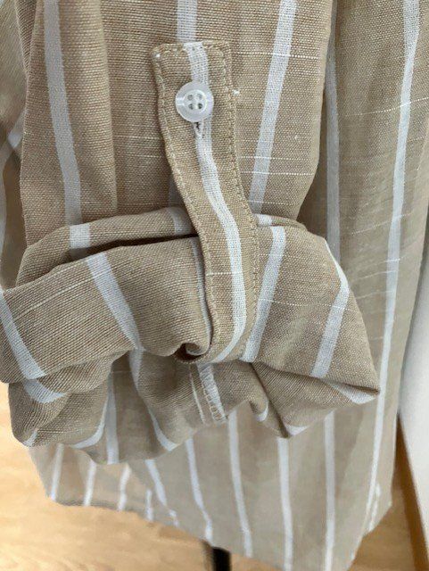 Camicette: Chemise rayée beige et blanche, TL – Usato da Marin-Epagnier venduto da rchouchouu 1