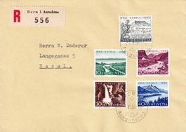 1954, Pro Patria Nr. B66-70 auf R-FDC (d), siehe Scans.
