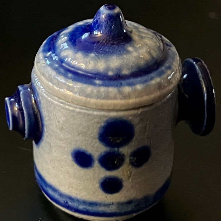 Gurkentopf für Puppenstuben. Keramik, Salzglasur. Handarbeit (Neu und ...